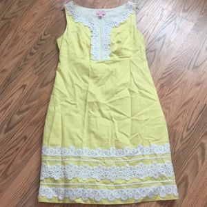 Lilly Pulitzer yellow and white dress size 6